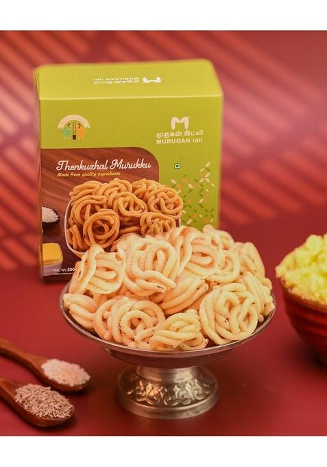 MURUGAN IDLI ThenKulal 200gm | Crispy & Delicious Traditional Indian Namkeen Snack Perfect for Gifting, Festivals, and Tea Time