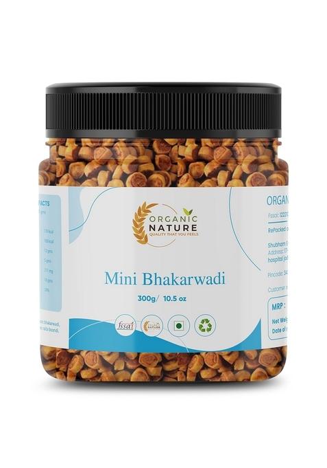 ORGANIC NATURE Special Mini Bhakarwadi Snacks (Crunchy, Light and Flavourful) Pack of 1 250 Grams Total Indian Namkeen Traditional Style Gujrati