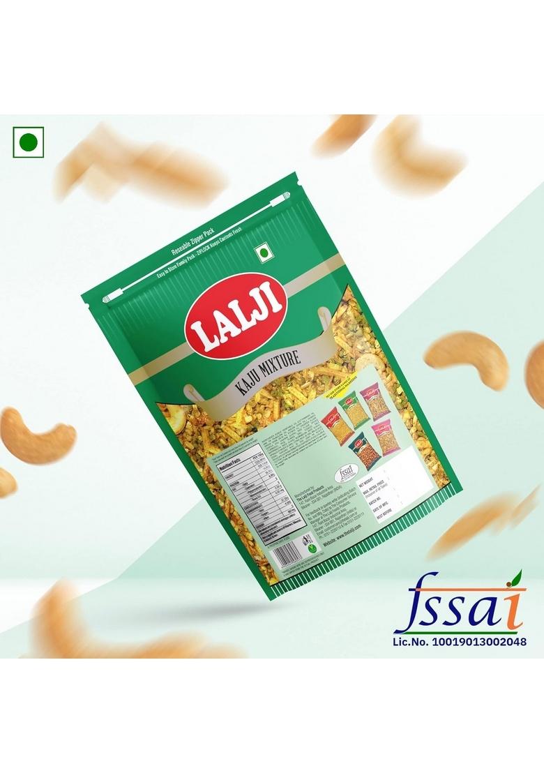 LALJI Foods Kaju Mixture 400Gm | Crunchy Snack Mix with Cashews Rich and Flavorful