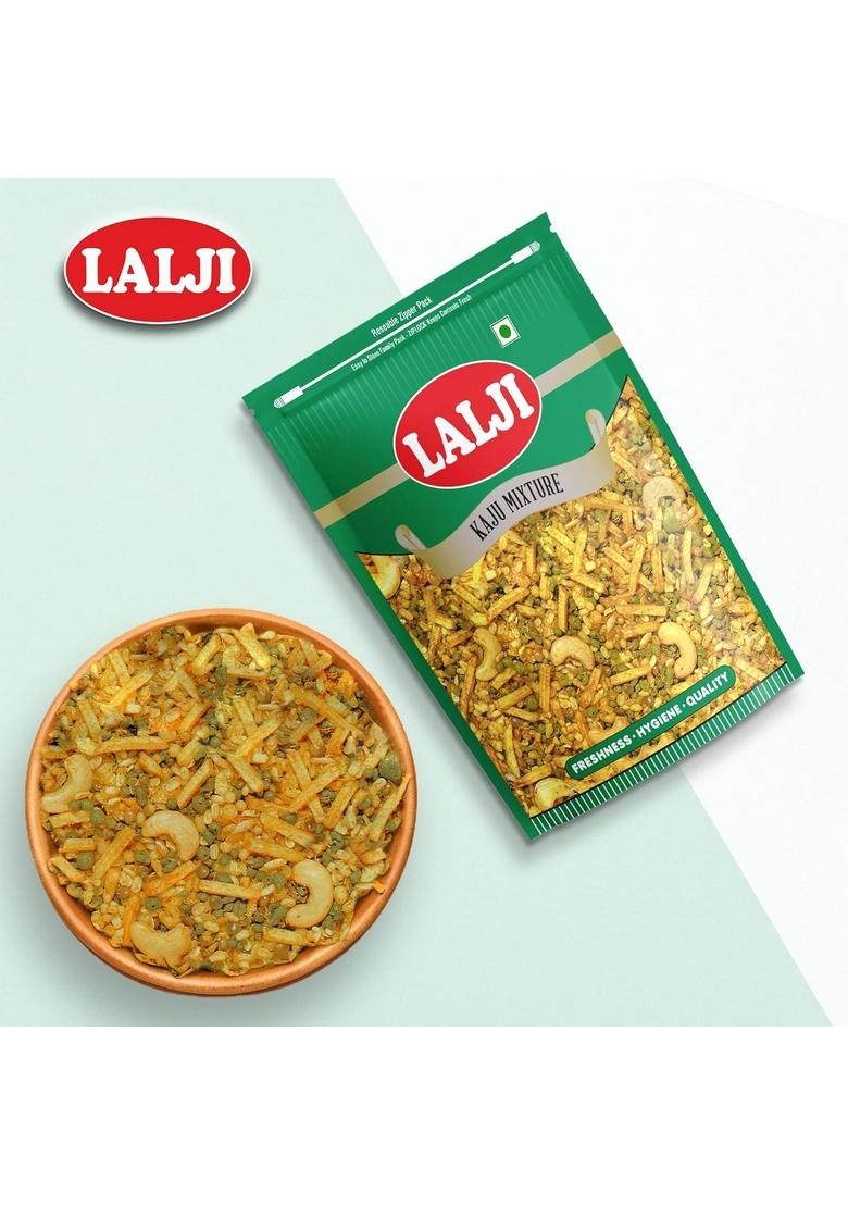 LALJI Foods Kaju Mixture 400Gm | Crunchy Snack Mix with Cashews Rich and Flavorful
