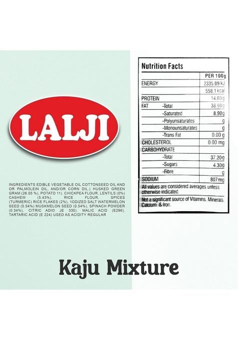 LALJI Foods Kaju Mixture 400Gm | Crunchy Snack Mix with Cashews Rich and Flavorful