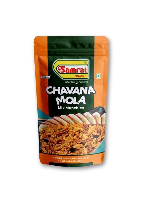 SAMRAT Chavana Mola Mix Namkeen Tasty Chatpata Munchies | Crispy & Crunchy Chevda Perfect Ready-to-Eat Indian Snack for Tea-Time Festive Occasions (Pack of 1 (450g), Mola)