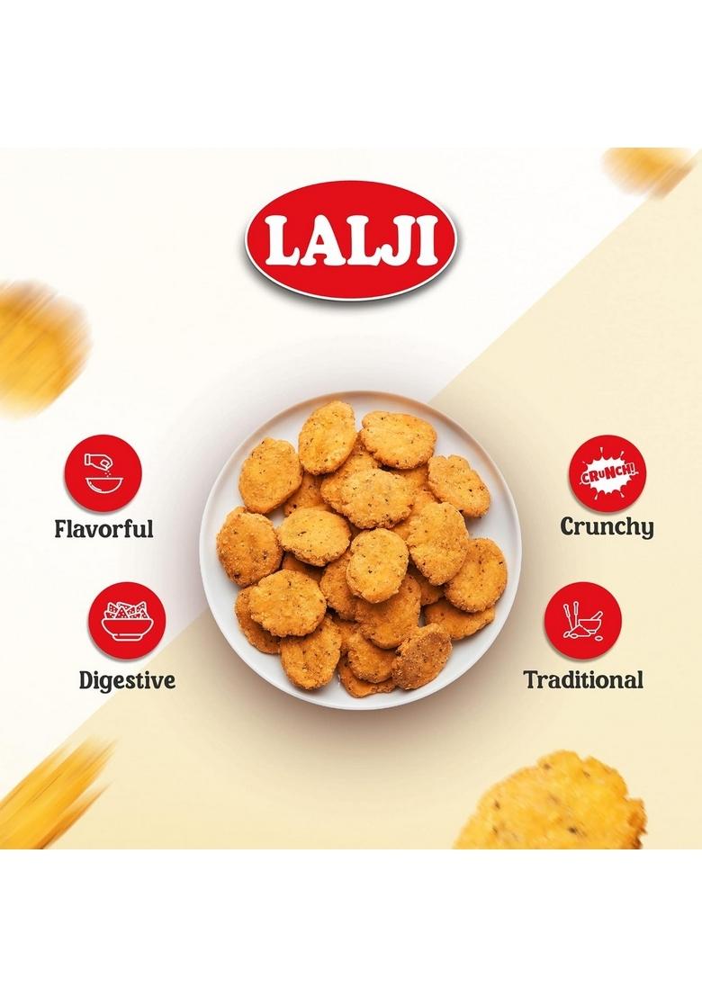 LALJI Foods Gol Mathi 400Gm | Crispy and Savory by Perfect Tea|Time Snack