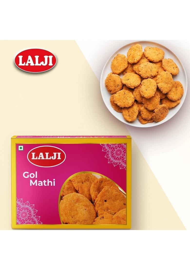 LALJI Foods Gol Mathi 400Gm | Crispy and Savory by Perfect Tea|Time Snack
