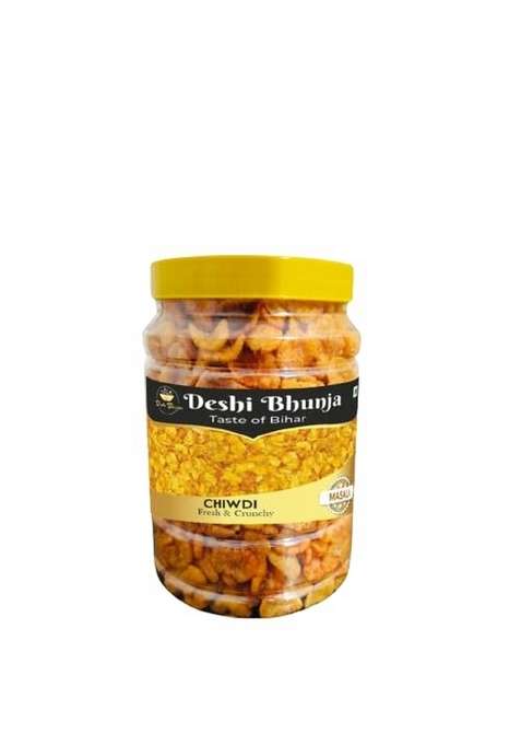 Deshi Bhunja Bhuja Special Masala Chiwadi Homemade Chiwdi Original Taste of Bihar | Organic Namkeen Healthy Indian Snacks Crispy & Fresh Snack (300gm) (400 GM)