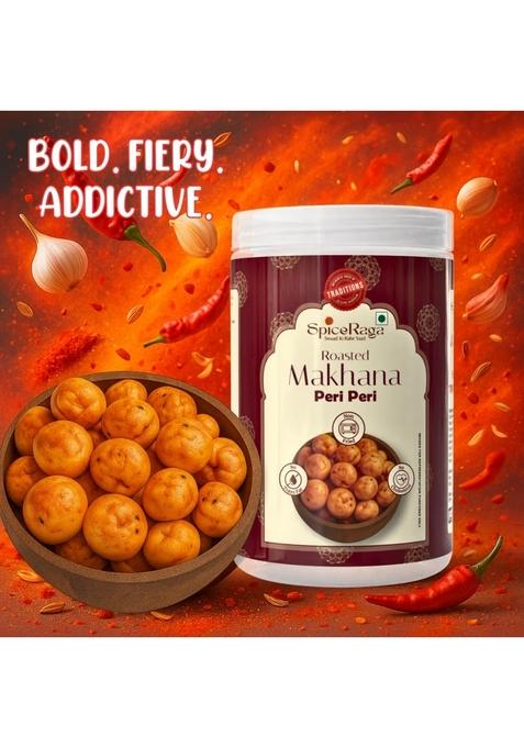 SPICERAGA Healthy Makhana Combo (70g x 4) Total 280g | Cream & Onion Cheese Crunch Peri Chilli Tomato No Palm oil Trans Fat Preservatives snack Pack of 4 Fox Nut Roasted (Makhana
