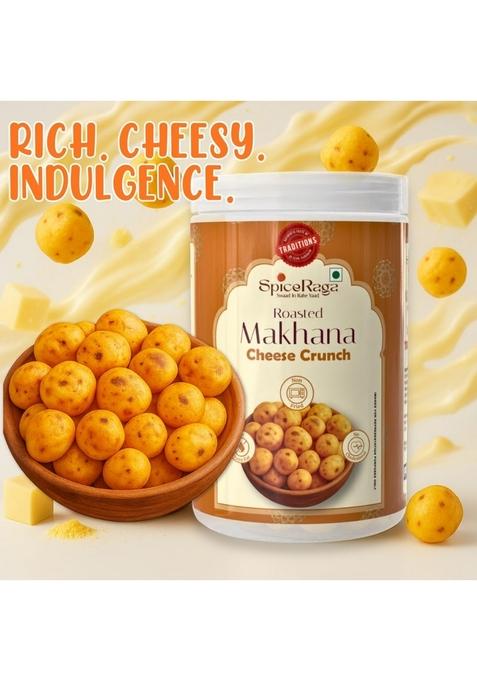 SPICERAGA Healthy Makhana Combo (70g x 4) Total 280g | Cream & Onion Cheese Crunch Peri Chilli Tomato No Palm oil Trans Fat Preservatives snack Pack of 4 Fox Nut Roasted (Makhana