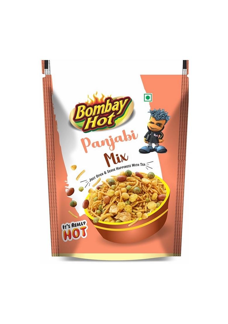 Bombay hot PANJABI MIX 400G I Teekha Mixture | Spicy Indian Namkeen Snack Crunchy with Peanuts, Corn Flakes & Spices Perfect Tea-Time (Spicy Mixture)