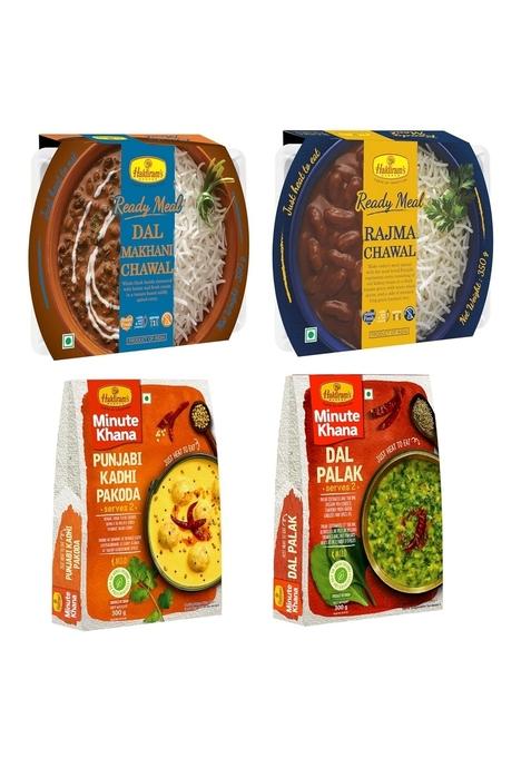 Haldiram's Nagpur Ready To Eat Punjabi Kadhi Pakoda 300g, Rajma Chawal 350, Dal Palak Makhani 350G Combo