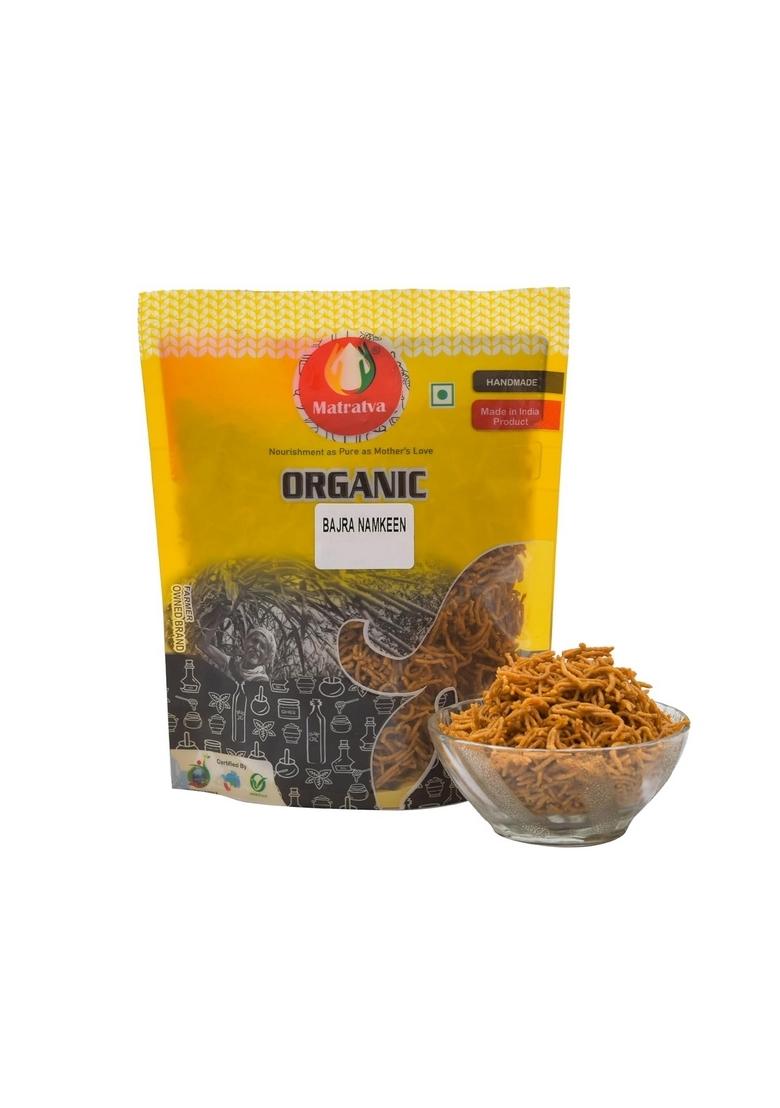 Matratva Organic certified Bajra Namkeen | Cold Pressed Groundnut Oil No preservatives are added while preparing and packing the product Crispy & Cruchy (1 kg)