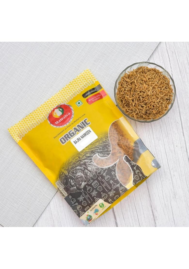 Matratva Organic certified Bajra Namkeen | Cold Pressed Groundnut Oil No preservatives are added while preparing and packing the product Crispy & Cruchy (1 kg)