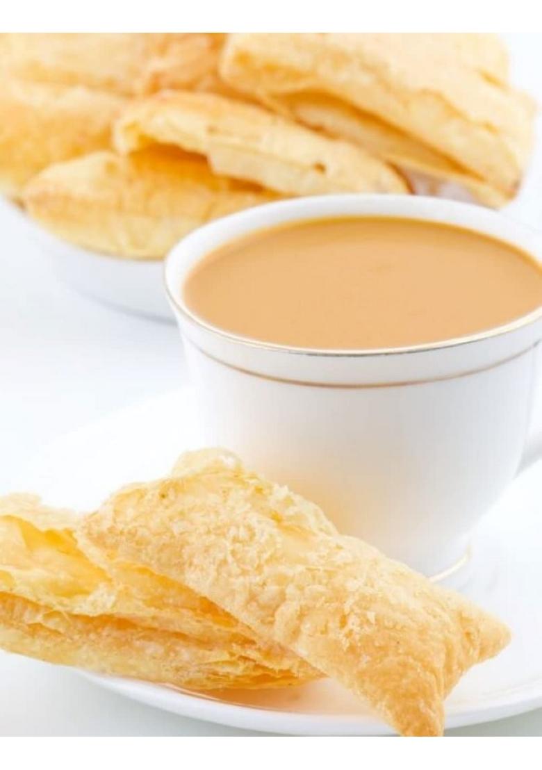 GHOTARAM Special Gujrati Plain Khari Biscuits/Plain Puffy Pastry Butter Khari/Homemade Puff|Tea Time Snacks/Golden Twisty Puffs-150gm