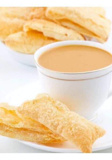 GHOTARAM Special Gujrati Plain Khari Biscuits/Plain Puffy Pastry Butter Khari/Homemade Puff|Tea Time Snacks/Golden Twisty Puffs-150gm