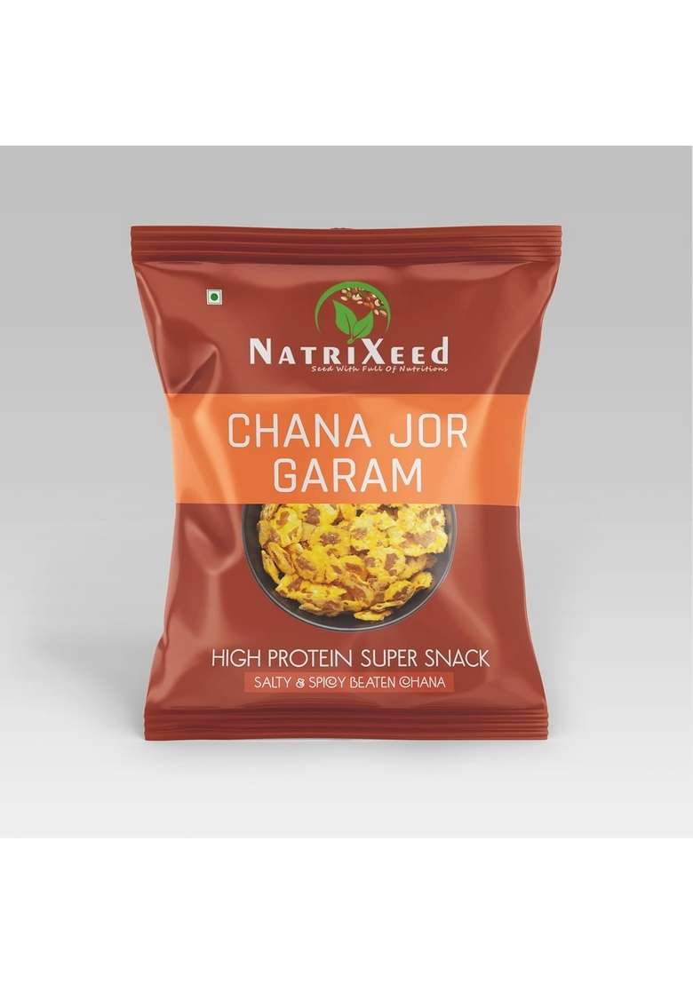 NatriXeed Chana Jor Garam 1kg | Namkeen Snacks 1000g Healthy Indian 1000gm - Indya