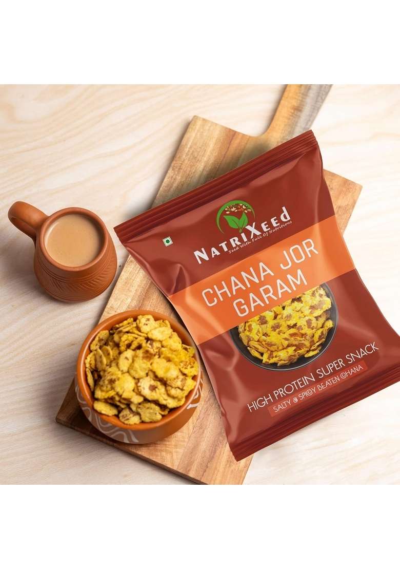NatriXeed Chana Jor Garam 1kg | Namkeen Snacks 1000g Healthy Indian 1000gm - Indya