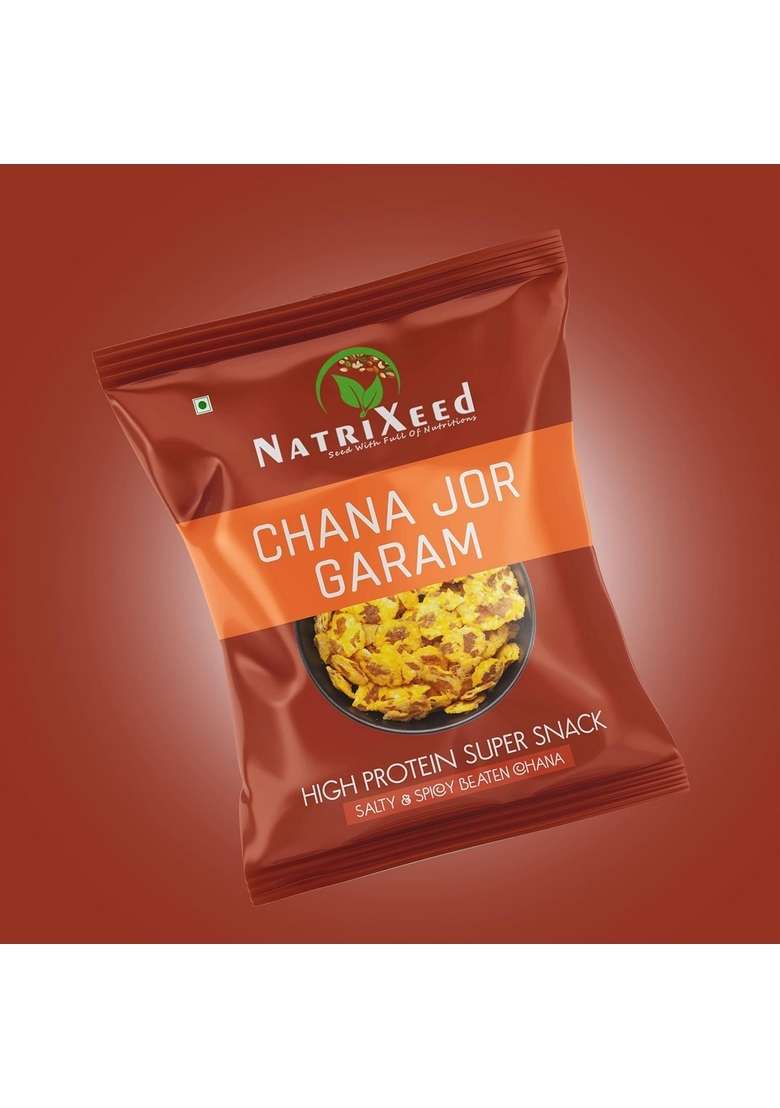NatriXeed Chana Jor Garam 1kg | Namkeen Snacks 1000g Healthy Indian 1000gm - Indya