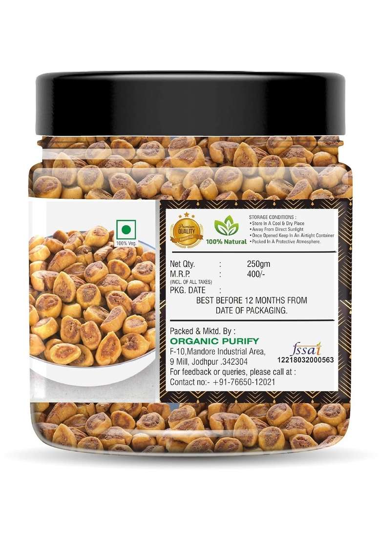 ORGANIC PURIFY Traditional Gujarati Style Mini Bhakarwadi, 250g [Crunchy, Light and Flavourful] Jar Pack - Indya
