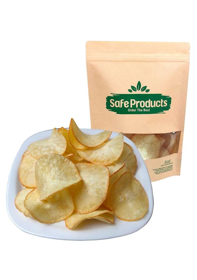 Safe Products Tapioca Chips 600g (200gx3, Pack of 3) Healthy Namkeen Snacks kerala - Indya