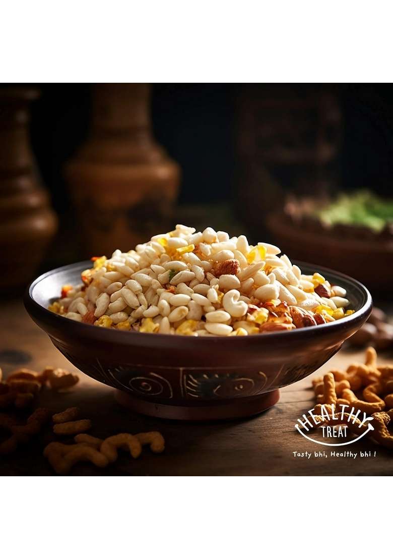 Healthy Treat Roasted Bhel Mix Combo 400gm (Pack of 4, 100 gm Each) | Oil-Free I Protein-Rich, Sugar Free Gluten Vegan - Indya