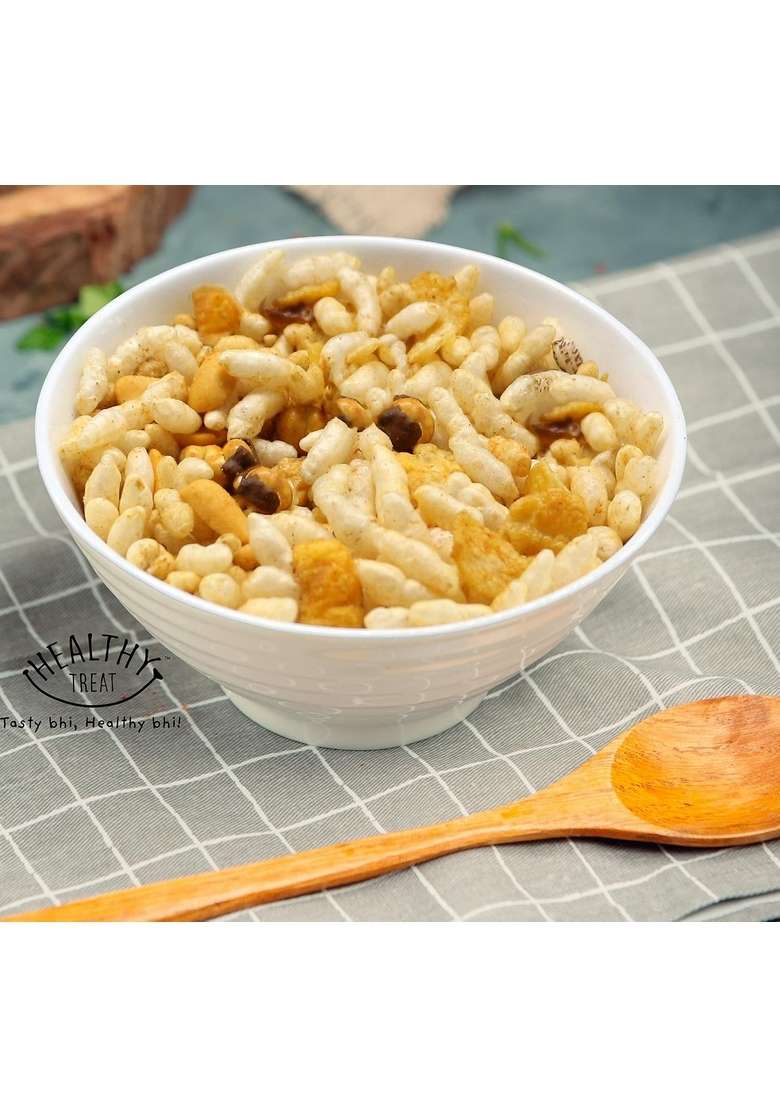 Healthy Treat Roasted Bhel Mix Combo 400gm (Pack of 4, 100 gm Each) | Oil-Free I Protein-Rich, Sugar Free Gluten Vegan - Indya