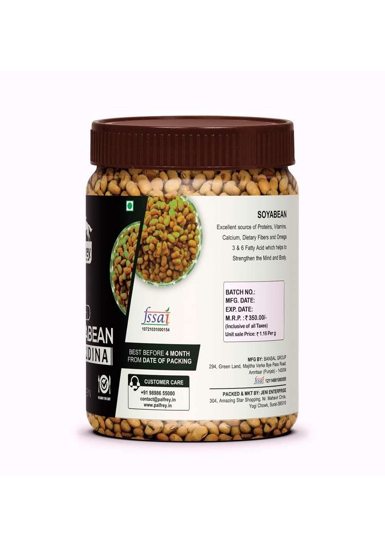 Palfrey Roasted Soyabean | Healthy Namkeen Snacks Crunchy, Tasty & Delicious (300g) (Flavor: Pudina) - Indya