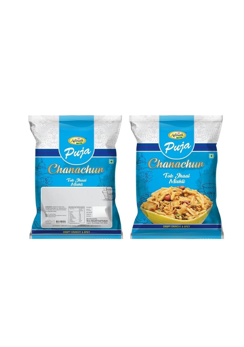 Good morning Puja Tok Jhal Mishti Kolkata Chanachur | Traditional Bengali Mixture Sweet, Spicy & Tangy Snack Namkeen 500g Pack