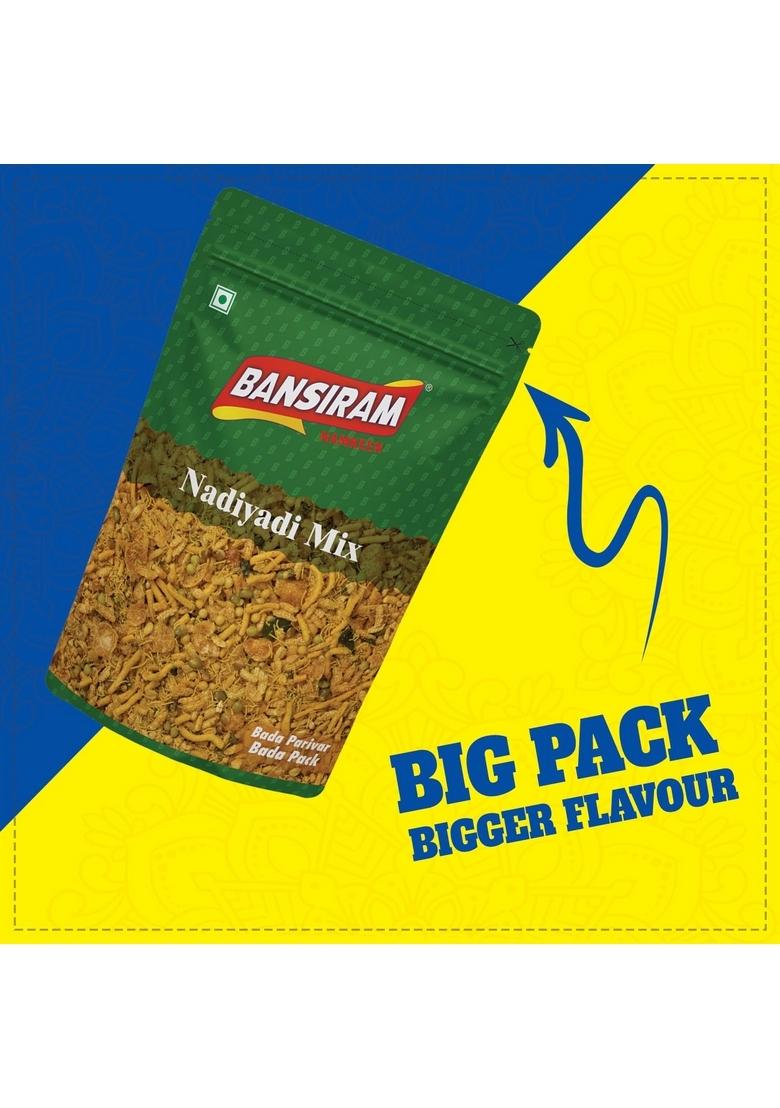 BANSI RAM Bansiram Namkeen| Nadiyadi Mix| Gujarati Snack| Tea- Time Munchies| Party Healthy and Delicious| Spiced & Flavorful