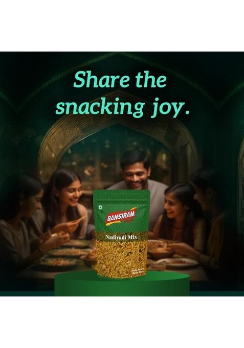 BANSI RAM Bansiram Namkeen| Nadiyadi Mix| Gujarati Snack| Tea- Time Munchies| Party Healthy and Delicious| Spiced & Flavorful