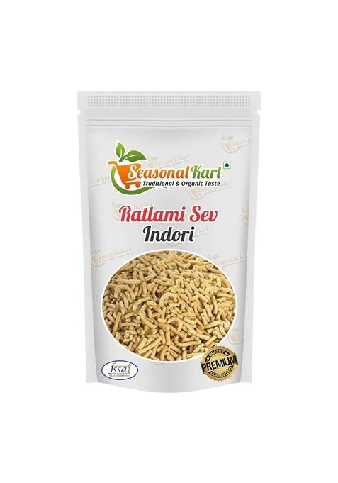 SEASONALKART Seasonal Kart Homemade Ratlami Sev 1 Kg | Bhujia Indori Special|Crunchy & Spicy| Healthy Indian Snacks |No Preservatives|