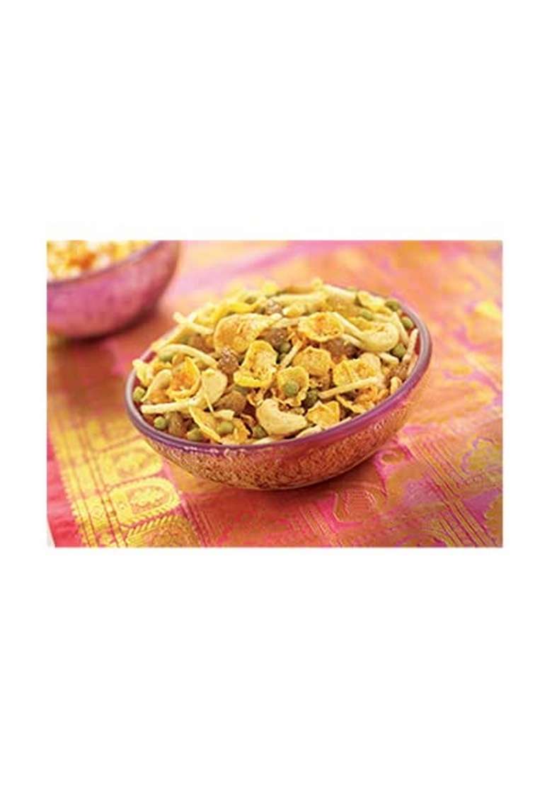 Bikaji Cornflakes Mix Mastkin with cashew crunchy fried potato sticks almond and raisins snack mixture 350 grm (pack of 1pcs) 100% veg product - Indya