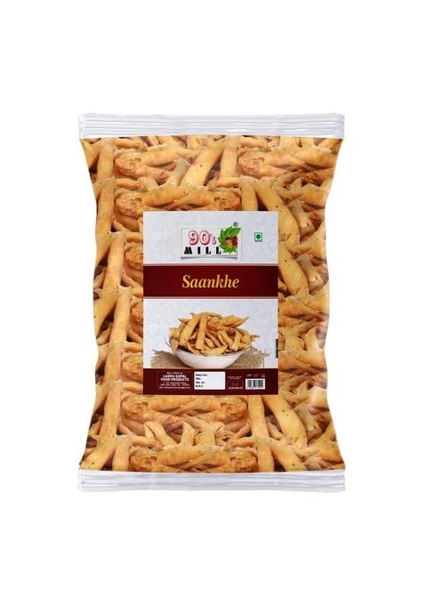 90's MILL Marwar Healthy Wheat Mathri Crispy Ajwain Khasta Matthi Namak para Namkeen Nimki Snacks Evening Tea Time Snack | Handmade Mathri-250 * 1Pack
