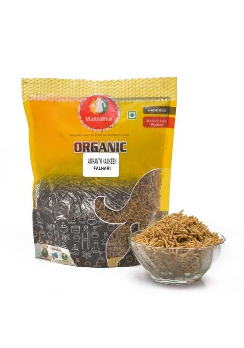 Matratva Organic certified Amranth Namkeen | Cold Pressed Groundnut Oil No preservatives are added while preparing and packing the product Crispy & Cruchy (1 kg)