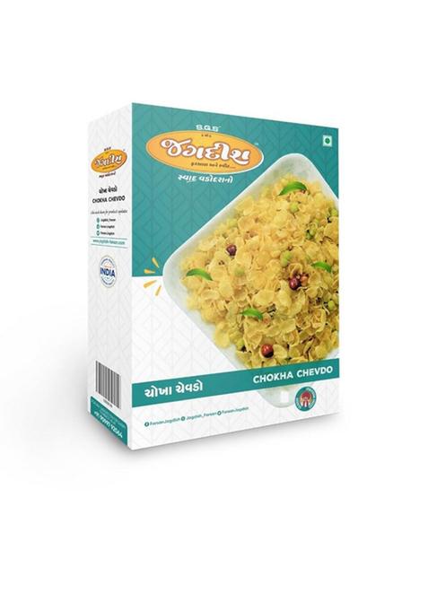 S.G.S Jagdish Farsan Chokha Chevdo 200g | Authentic Gujarati Namkeen Spicy Crunchy Poha Mixture Traditional Indian Snack Ready to Eat Tea Time Pack