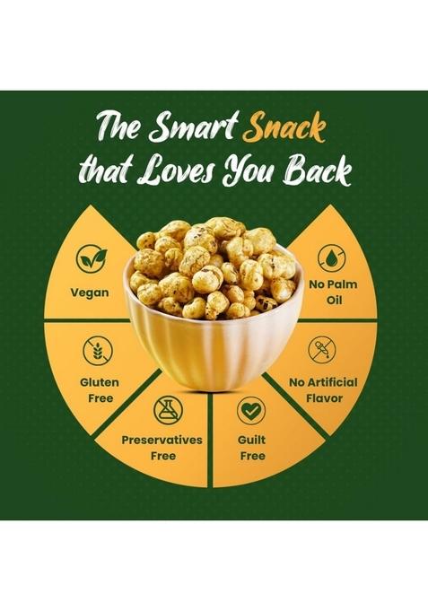 SNACKEE MINTY POPZ, 90g | Roasted Pudina Makhana Healthy Crunchy Fox Nuts Gluten-Free, Vegan Snack Low Calorie Travel & Tea Time