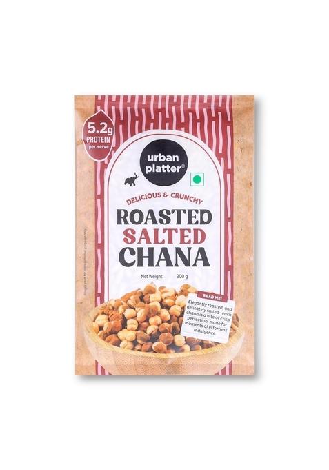 urban platter Roasted Salted Chana, 200g (With Skin | Vacuum Packed Protein-packed Healthy Snacking)