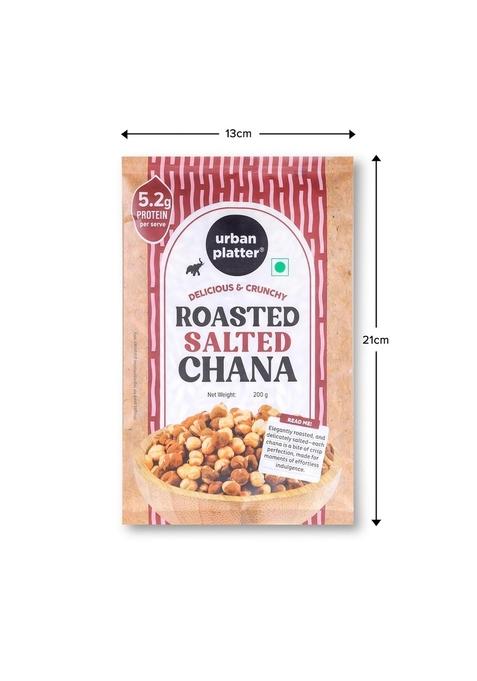 urban platter Roasted Salted Chana, 200g (With Skin | Vacuum Packed Protein-packed Healthy Snacking)