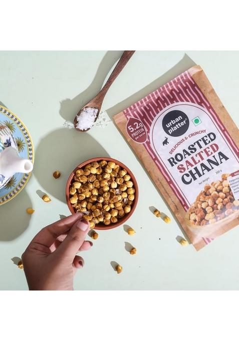 urban platter Roasted Salted Chana, 200g (With Skin | Vacuum Packed Protein-packed Healthy Snacking)