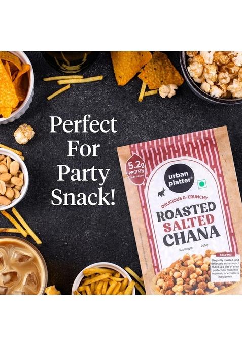 urban platter Roasted Salted Chana, 200g (With Skin | Vacuum Packed Protein-packed Healthy Snacking)