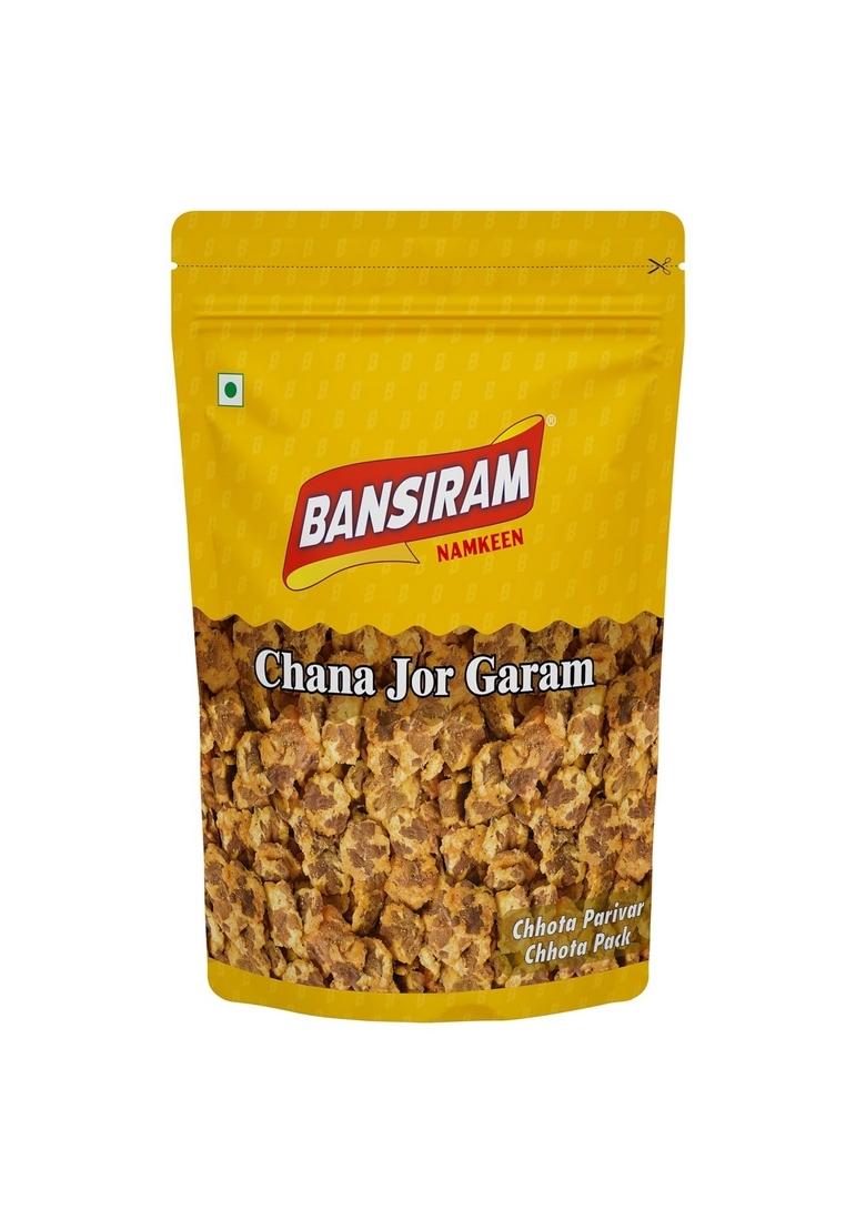 BANSI RAM Bansiram Namkeen | Chana Jor Garam Spicy & Crunchy Roasted Chickpeas Protein-Rich Indian Snack Tangy Flavorful Ready-to-Eat Tea-Time Munchies 200g Pack