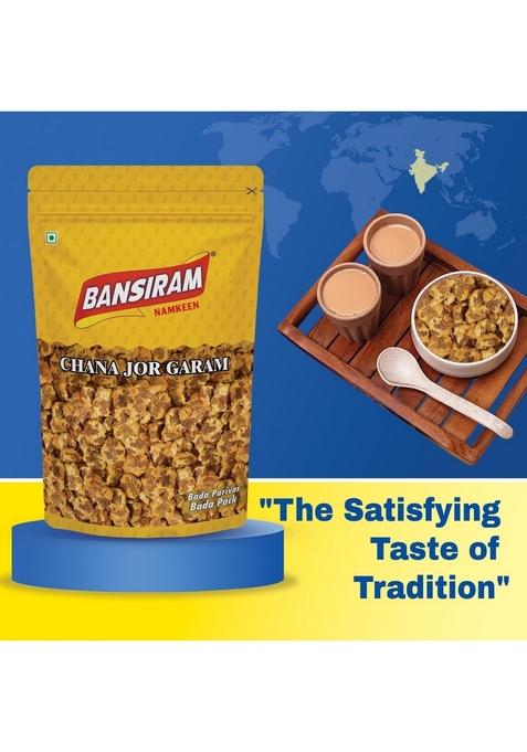 BANSI RAM Bansiram Namkeen | Chana Jor Garam Spicy & Crunchy Roasted Chickpeas Protein-Rich Indian Snack Tangy Flavorful Ready-to-Eat Tea-Time Munchies 200g Pack