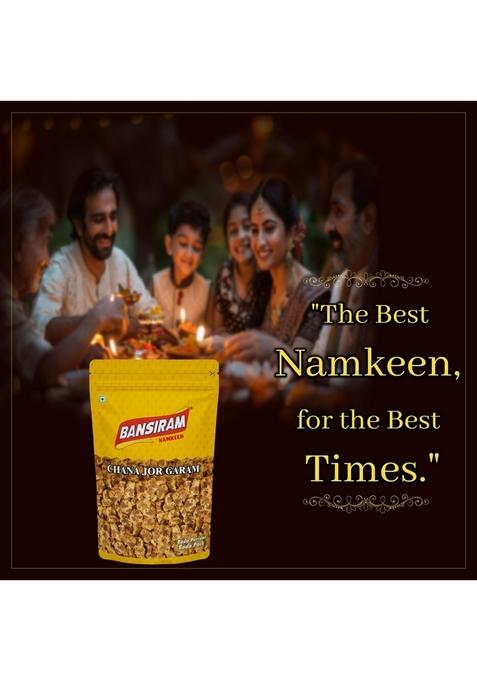 BANSI RAM Bansiram Namkeen | Chana Jor Garam Spicy & Crunchy Roasted Chickpeas Protein-Rich Indian Snack Tangy Flavorful Ready-to-Eat Tea-Time Munchies 200g Pack