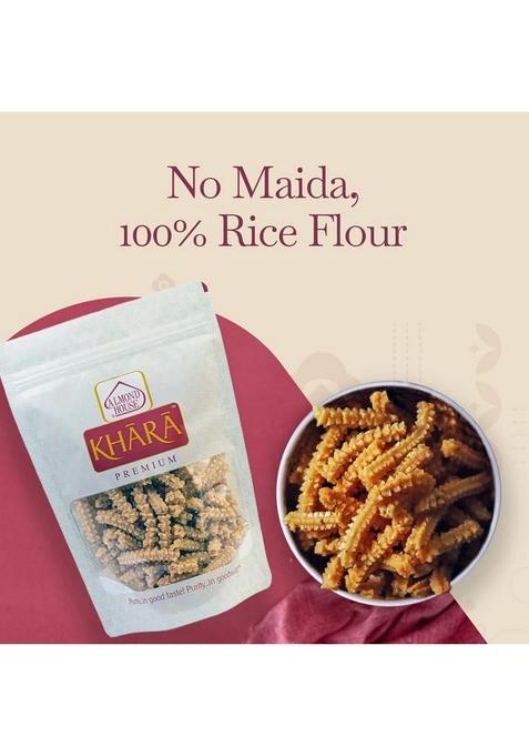 Almond House Murukulu | South Indian Snacks Premium Namkeen No Maida Tea Time Party Snack Items Ready to Eat Palm Oil Pack of 2-200g Each