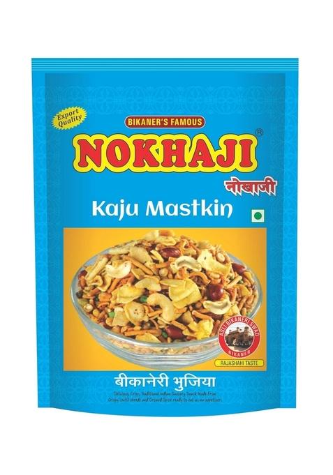 NOKHAJI Bikaner's Famous Aslee Bikaneri - Kaju Mastkin Bhujia Asli Swad Vegetarian Indian Snack 400gm (Pack of 1)