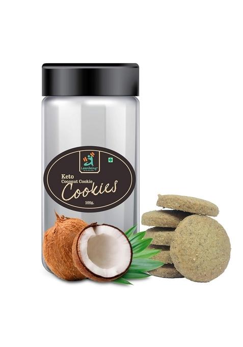LEANBEING Keto Cookie Coconut (500Grams) | Ultra Low Carb Friendly Snack Gluten Free Zero Sugar