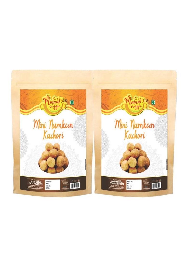 Mmaa's Veggie Homemade Moong Dal Kachori||Baked Mung Namkeen Kachauri||Chatpati Masala Kachaudee||Mini Kachori||Bachcho Ka Favourite Kachori Nashta Tasty Yummy Snack-150g*2Pack