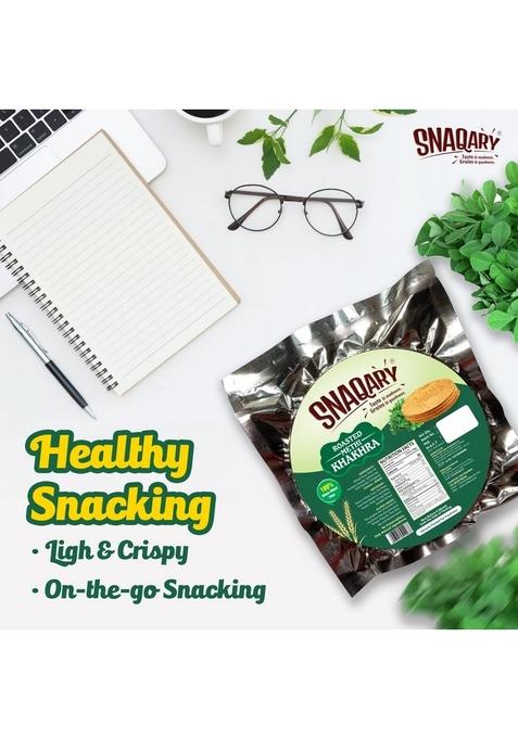 Snaqary All In 1 Whole Wheat Flour Khakhra with Roasted Methi