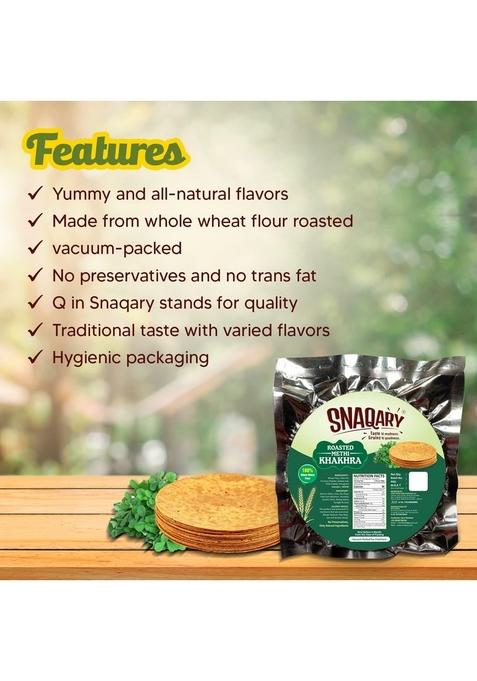 Snaqary All In 1 Whole Wheat Flour Khakhra with Roasted Methi