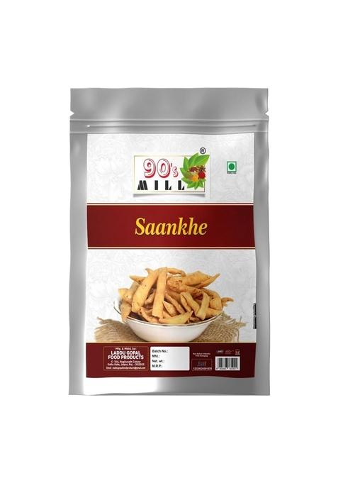 90's MILL Indian Snack Gujarat Namkeen Homemade Namakpara Matar Para | Ajwain Salone - Chai Puri Mathri Perfect for Tea Time or Anytime Snacking-1Kg*1Pack