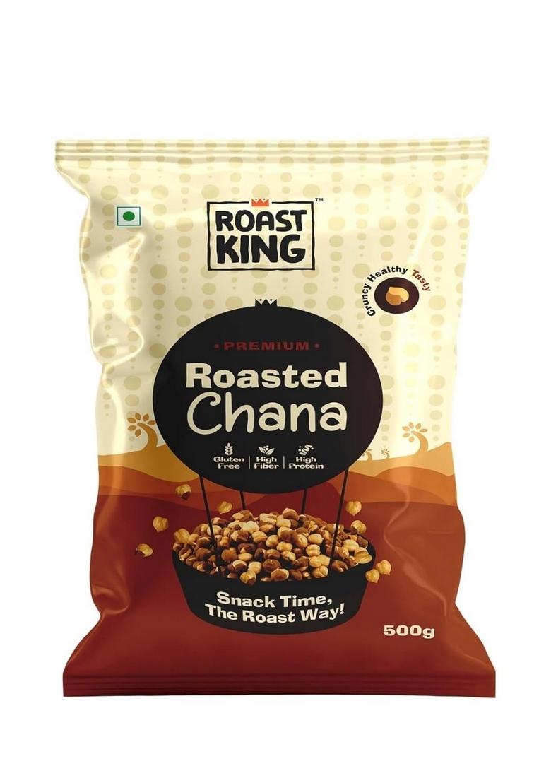 ROAST KING Healthy Crunchy Roasted Chana | The Way 500g Gluten Free Snack with High Protein & Fiber
