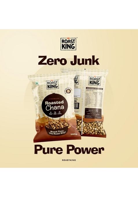 ROAST KING Healthy Crunchy Roasted Chana | The Way 500g Gluten Free Snack with High Protein & Fiber